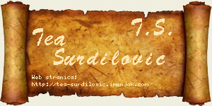 Tea Šurdilović vizit kartica
